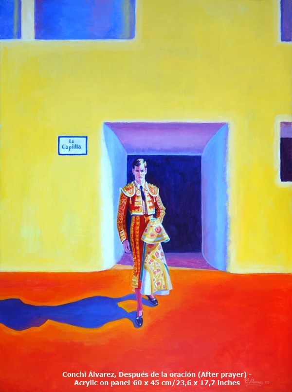 Conchi Álvarez, Después de la oración (After prayer) - Acrylic on panel-60 x 45 cm/23,6 x 17,7 inches