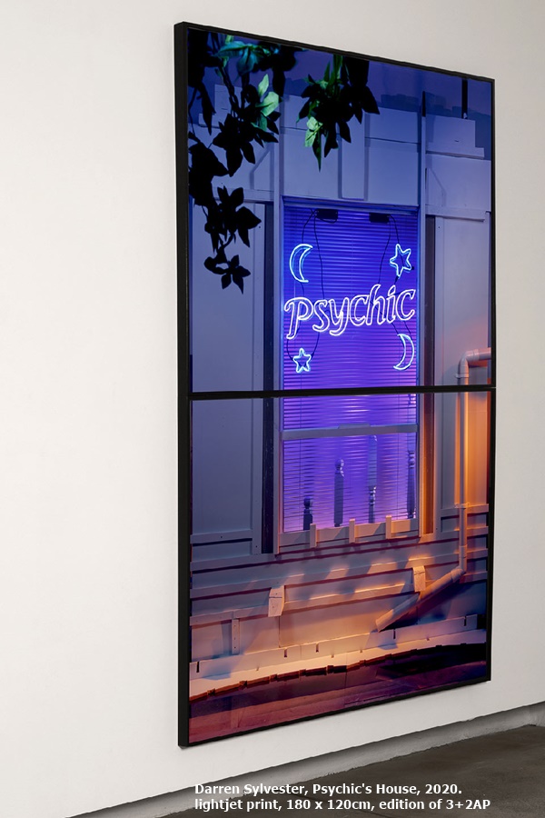 click to enlarge- double click to reduce Darren Sylvester, Psychic's House, 2020.
lightjet print, 180 x 120cm, edition of 3+2AP