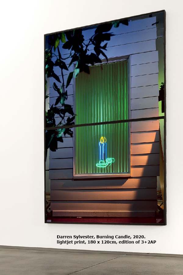 click to enlarge- double click to reduce Darren Sylvester, Burning Candle, 2020.
lightjet print, 180 x 120cm, edition of 3+2AP