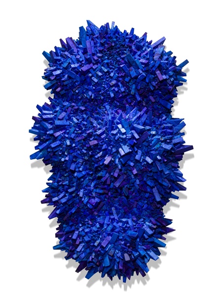 Aggregation 21 - SE134, 2021, mixed media with Korean mulberry paper, 66.9 x 38.6 x 13.8 inches/170 x 98 x 35 cm