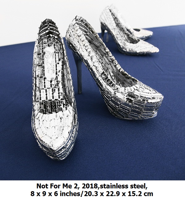 Tayeba Begum Lipi, Not For Me 2, 2018,stainless steel, 8 x 9 x 6 inches/20.3 x 22.9 x 15.2 cm