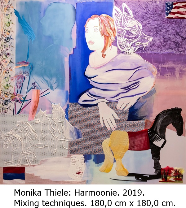 Monika Thiele: Harmoonie. 2019. Mixing techniques. 180,0 cm x 180,0 cm.