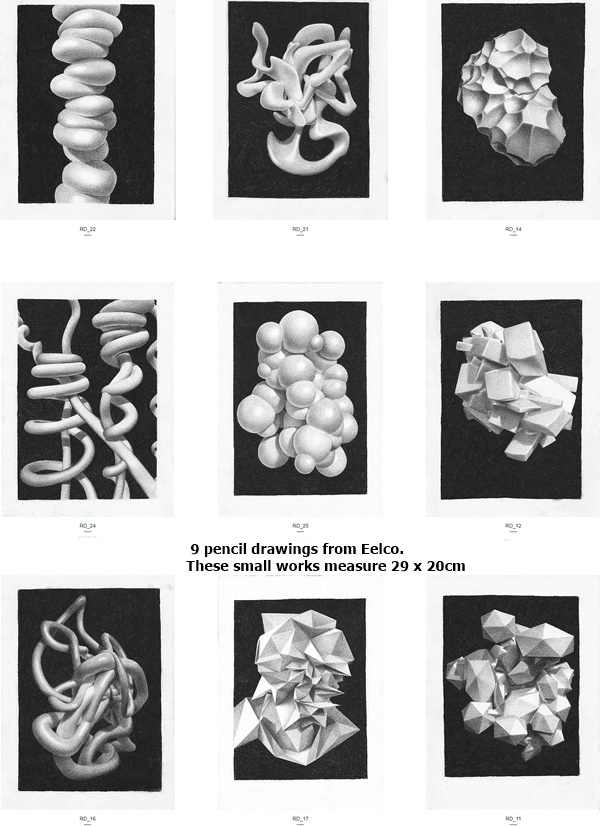 Eelco Brand, 9 pencil drawings from Eelco. These small works measure 29 x 20cm