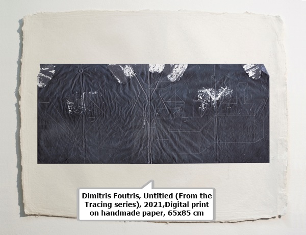 Dimitris Foutris, Untitled (From the Tracing series), 2021,Digital print on handmade paper, 65x85 cm