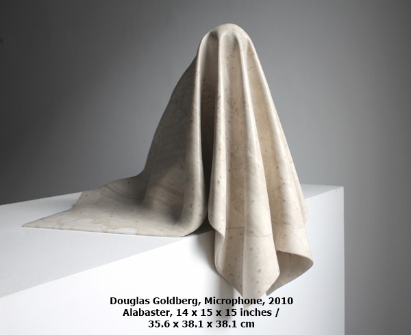 Douglas Goldberg, Microphone, 2010
Alabaster, 14 x 15 x 15 inches / 35.6 x 38.1 x 38.1 cm