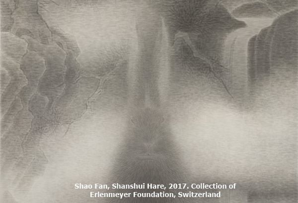 click to enlarge- double click to reduce Shao Fan, Shanshui Hare, 2017. Collection of Erlenmeyer Foundation, Switzerland