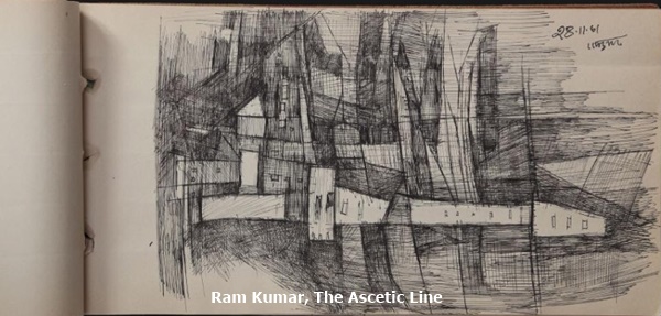 click to enlarge- double click to reduce Ram Kumar, The Ascetic Line