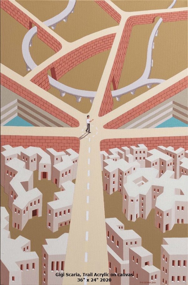 click to enlarge- double click to reduce Gigi Scaria
Trail
Acrylic on canvas
36