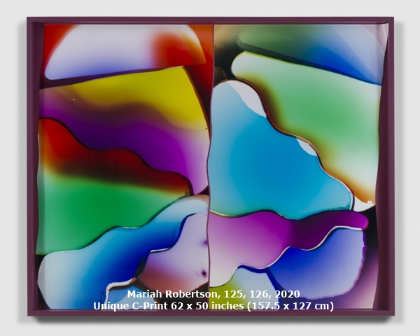 click to enlarge- double click to reduce Mariah Robertson, 125, 126, 2020
Unique C-Print 62 x 50 inches (157.5 x 127 cm)