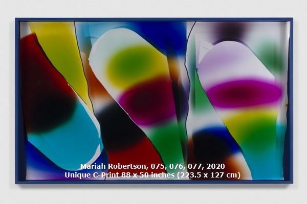 click to enlarge- double click to reduce Mariah Robertson, 075, 076, 077, 2020
Unique C-Print 88 x 50 inches (223.5 x 127 cm)