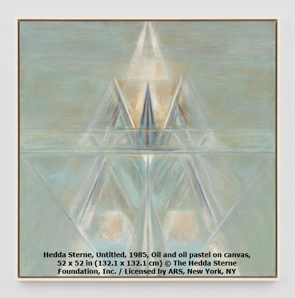 click to enlarge- double click to reduce Hedda Sterne, Untitled, 1985, Oil and oil pastel on canvas, 52 x 52 in (132.1 x 132.1 cm)
© The Hedda Sterne Foundation, Inc. / Licensed by ARS, New York, NY