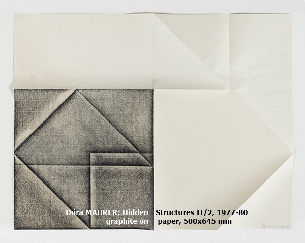 Dóra MAURER: Hidden Structures II/2, 1977-80
graphite on paper, 500x645 mm