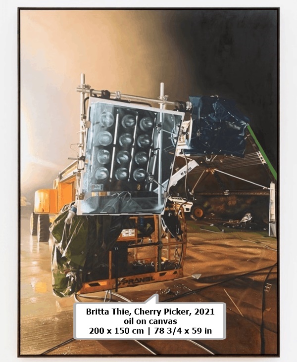 click to enlarge- double click to reduce Britta Thie
Cherry Picker, 2021
oil on canvas
200 x 150 cm | 78 3/4 x 59 in