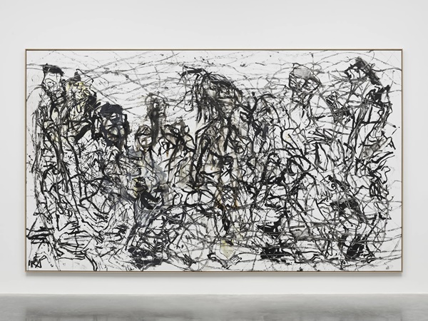 click to enlarge- double click to reduce
Georg Baselitz
Jenseits Peddigrohrsofa in Wellenform Artauds Schlafzimmer (Beyond the Rattan Sofa in Wave Form, 2023