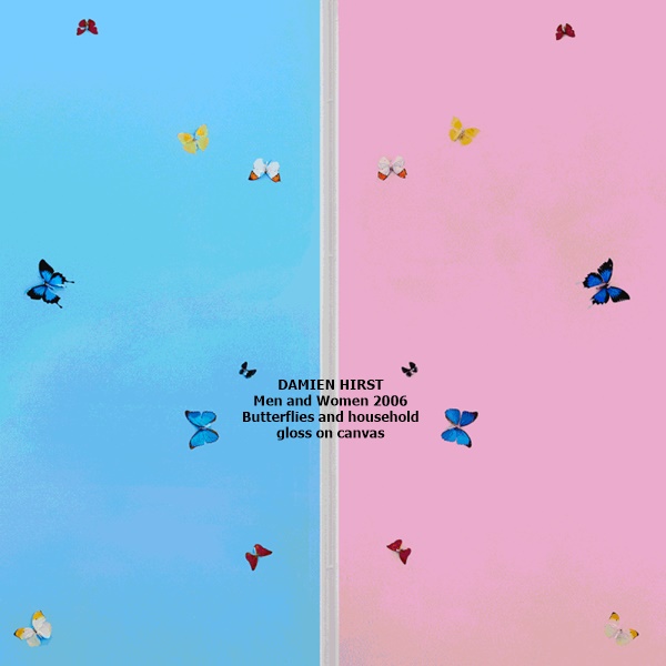 DAMIEN HIRST
Men and Women
2006
Butterflies and household gloss on canvas