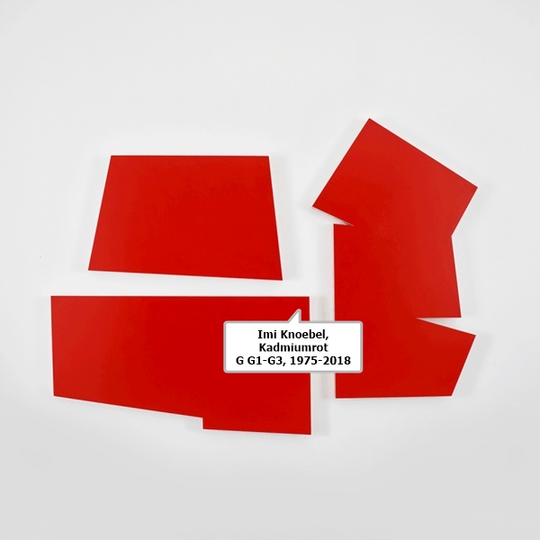 click to enlarge- double click to reduce Imi Knoebel, Kadmiumrot G G1-G3, 1975-2018