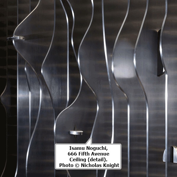 click to enlarge- double click to reduce Isamu Noguchi, 666 Fifth Avenue Ceiling (detail). Photo © Nicholas Knight