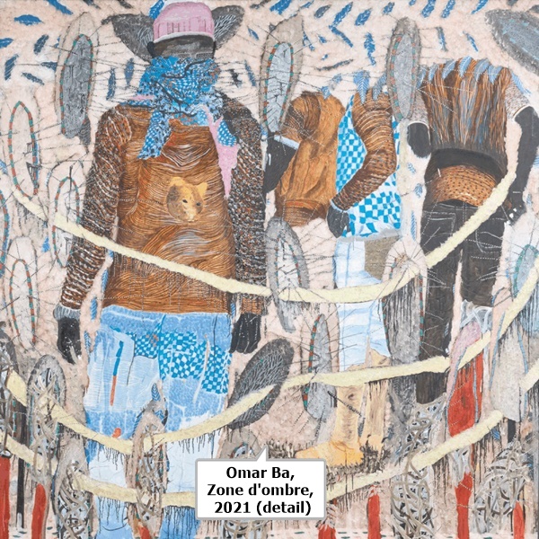 click to enlarge- double click to reduce Omar Ba, Zone d'ombre, 2021 (detail)