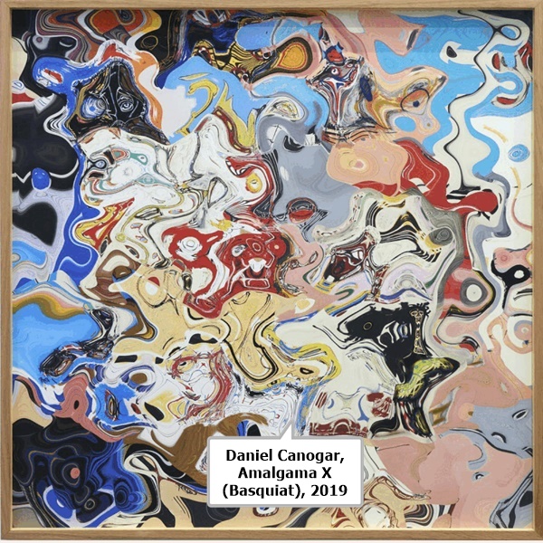 click to enlarge- double click to reduce Daniel Canogar, Amalgama X (Basquiat), 2019