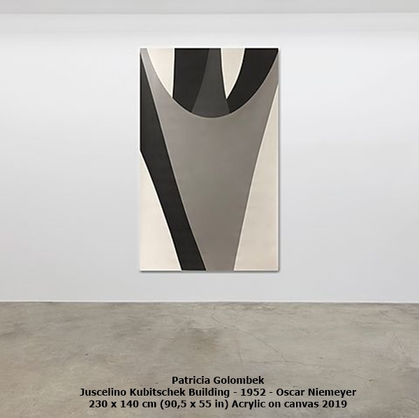 click to enlarge- double click to reduce Patricia Golombek
Juscelino Kubitschek Building - 1952 - Oscar Niemeyer
230 x 140 cm (90,5 x 55 in)
Acrylic on canvas
2019