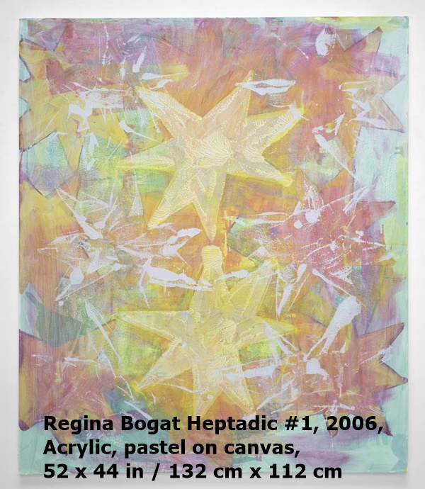 click to enlarge- double click to reduce Regina Bogat Heptadic #1, 2006, Acrylic, pastel on canvas, 52 x 44 in / 132 cm x 112 cm